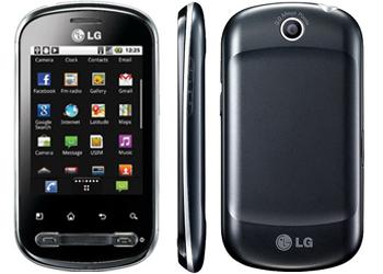 LG P350 Optimus Me titanium black