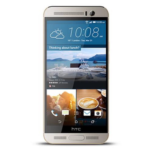 HTC One (M9+) 32GB gold on silver