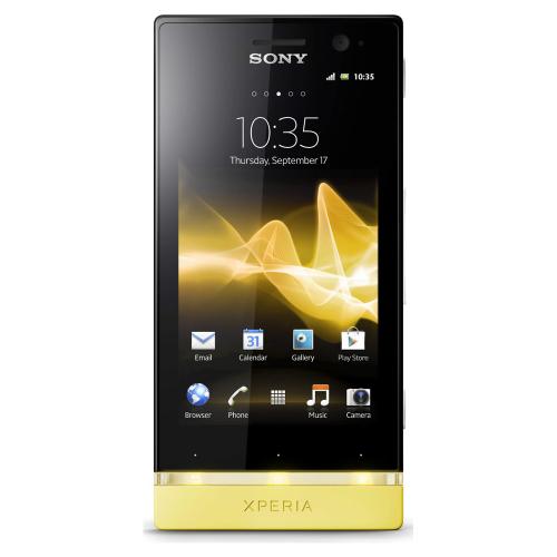 Sony Xperia U weiß gelb