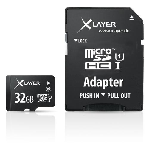 Xlayer micro SDHC Card mit Adapter 32 GB
