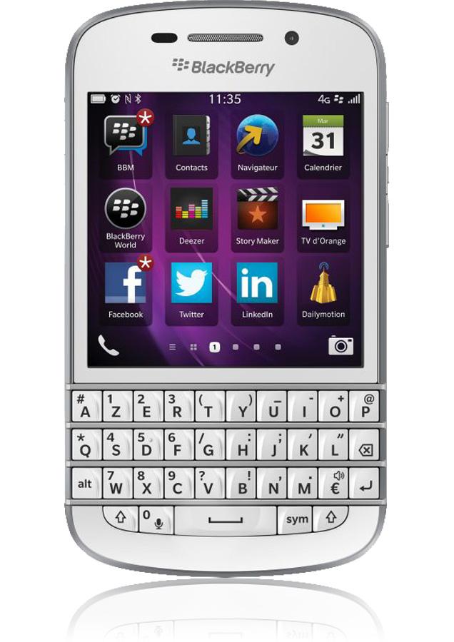 BlackBerry Q10 QWERTY-Tastatur weiß
