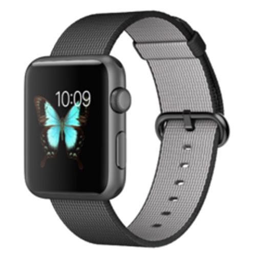 Apple WATCH Sport 1. Generation spacegrau 42mm schwarzes Nylonarmband