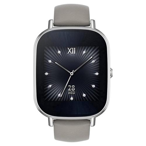 Asus ZenWatch 2 4GB WI502Q Lederarmband silber khaki