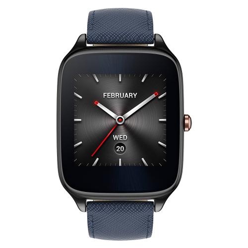 Asus ZenWatch 2 4GB WI501Q mit Lederarmband grau dunkelblau