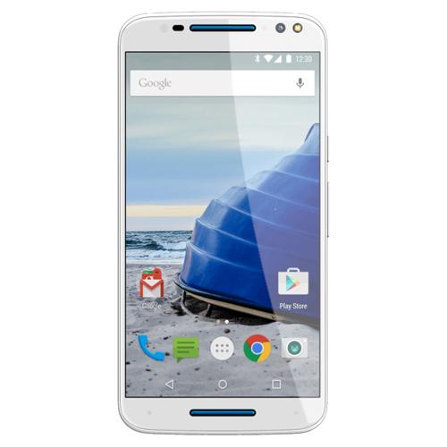 Motorola Moto X Play 16GB weiße Front dunkelblaue Rückseite hellblaue Tasten