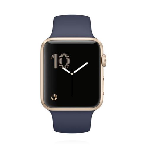 Apple WATCH Series 1 42mm goldenes Aluminiumgehäuse mitternachtsblaues Sportarmband verkaufen