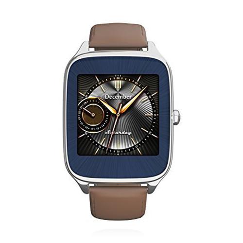 Asus ZenWatch 2 4GB WI501Q mit Lederarmband silber braun