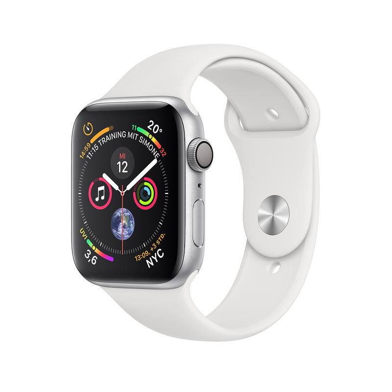 Apple WATCH Series 4 40mm GPS Aluminiumgehäuse Silber mit weißem 