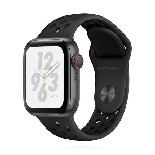 Apple WATCH Nike Series 4 40mm GPS Aluminiumgehäuse Space Grau Sportarmband Anthrazit Schwarz