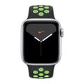 Apple WATCH Nike Series 5 40mm GPS Aluminiumgehäuse silber Sportarmband Schwarz Lime Blast