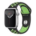 Apple WATCH Nike Series 5 40mm GPS Aluminiumgehäuse silber Sportarmband Schwarz Lime Blast