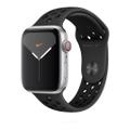 Apple WATCH Nike Series 5 44mm GPS+Cellular Aluminiumgehäuse silber Sportarmband Anthrazit Schwarz