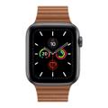 Apple WATCH Series 5 44mm GPS Aluminiumgehäuse Space Grau Lederarmband Sattelbraun