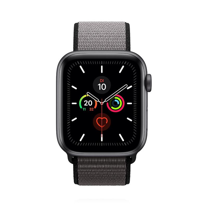 Apple WATCH Series 5 44mm GPS Aluminiumgehäuse spacegrau Sport Loop Eisengrau