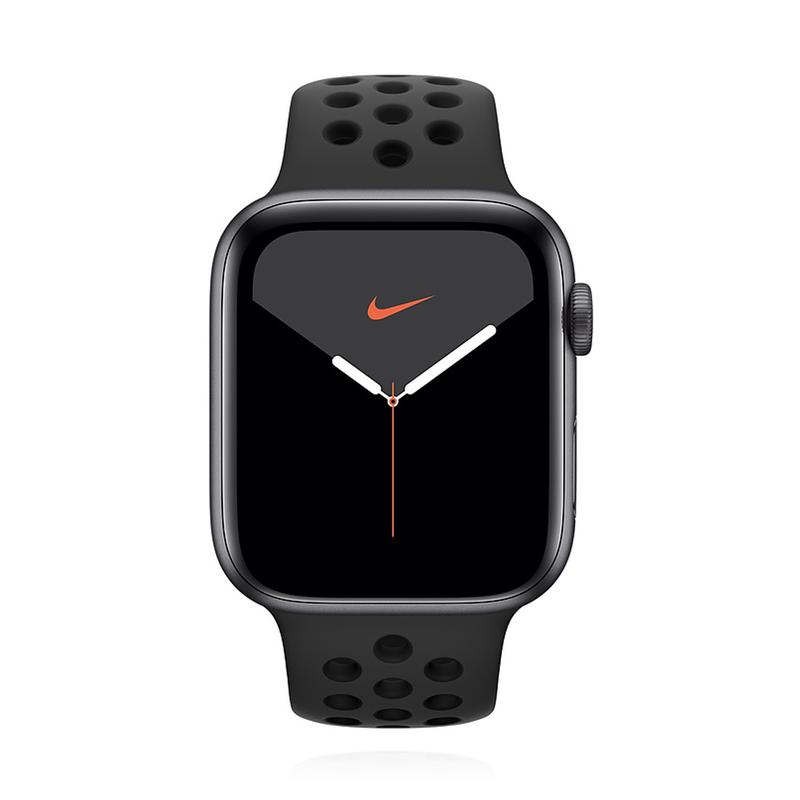 Apple WATCH Nike Series 5 44mm GPS Aluminiumgehäuse Space Grau Nike Sportarmband Anthrazit Schwarz
