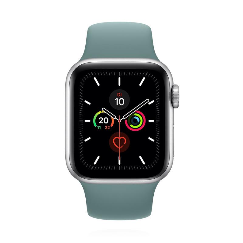 Apple WATCH Series 5 40mm GPS Aluminiumgehäuse silber Sportarmband cactus