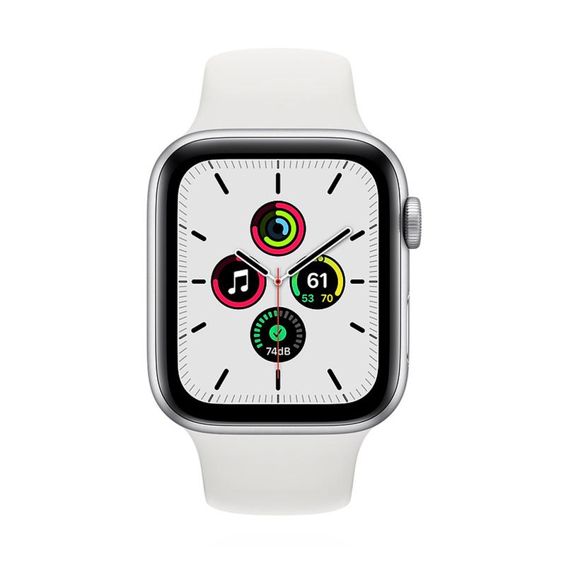 Apple WATCH SE 44mm GPS+Cellular Aluminiumgehäuse Silber Sportarmband Weiß