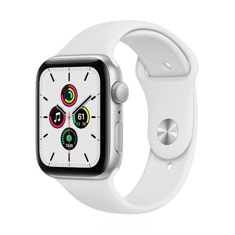 Apple WATCH SE 44mm GPS+Cellular Aluminiumgehäuse Silber Sportarmband Weiß