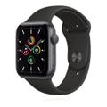 Apple Watch SE 44mm GPS Aluminium Space Grau Sportarmband Schwarz