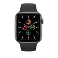 Apple Watch SE 44mm GPS Aluminium Space Grau Sportarmband Schwarz