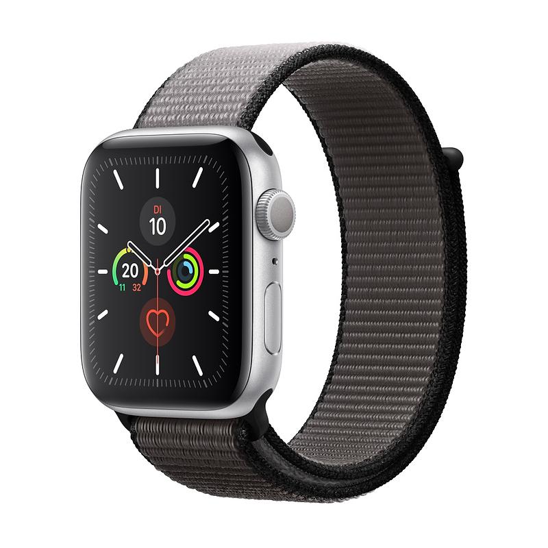 Apple WATCH Series 5 44mm GPS Aluminiumgehäuse silber Sport Loop Anchor Gray