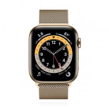 Apple WATCH Series 6 44mm GPS+Cellular Edelstahlgehäuse Gold Milanaisearmband Gold