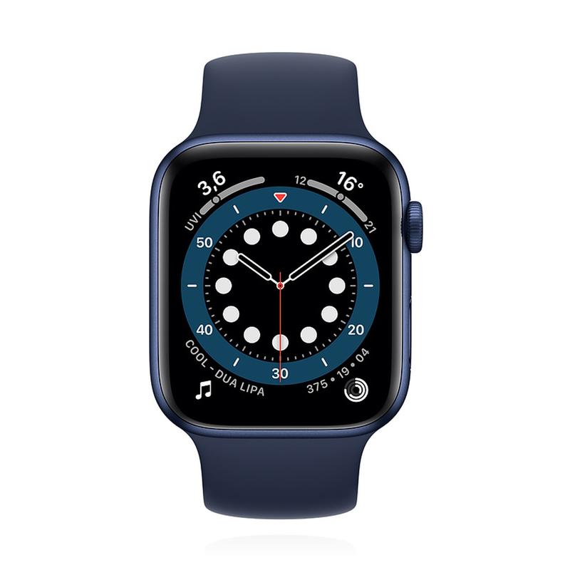 Apple WATCH Series 6 44mm GPS Aluminiumgehäuse Blau Sportarmband Dunkelmarine