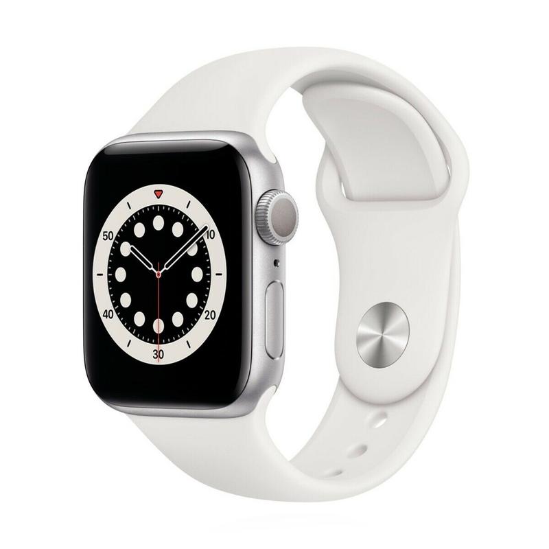 Apple WATCH Series 6 40mm GPS+Cellular Aluminiumgehäuse Silber Sportarmband Weiß