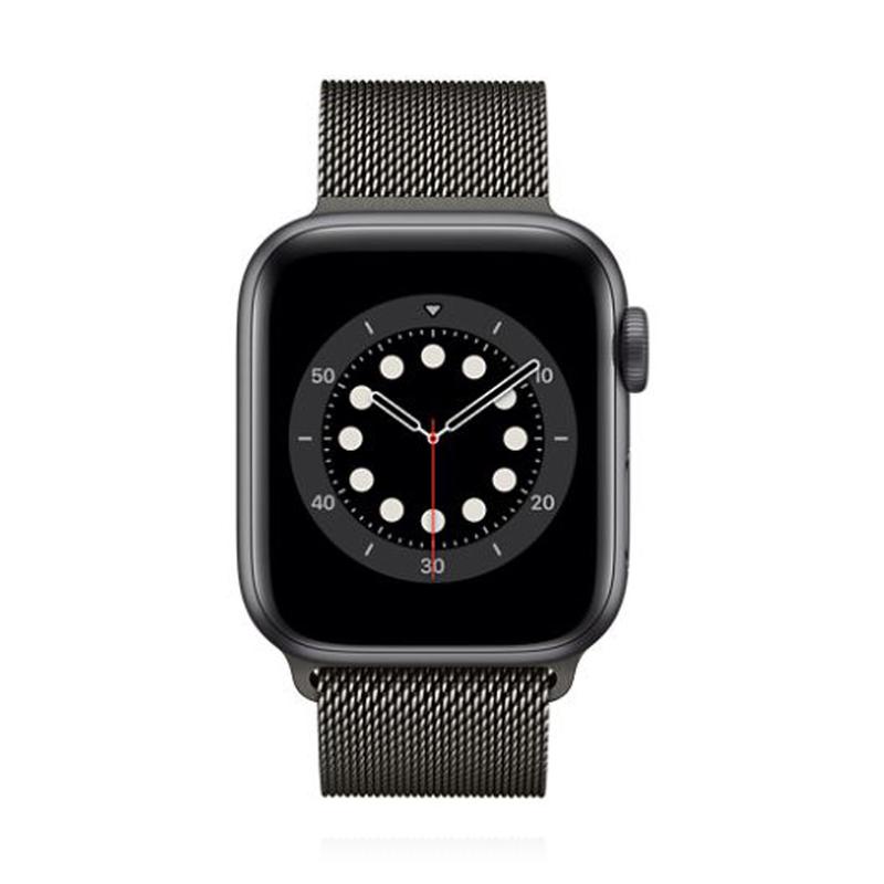 Apple WATCH Series 6 40mm GPS Aluminiumgehäuse Space Grau Milanaise Armband Graphit