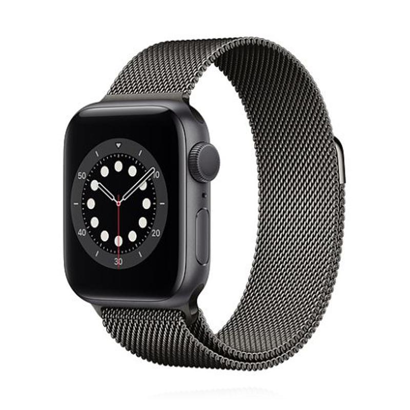 Apple WATCH Series 6 40mm GPS Aluminiumgehäuse Space Grau Milanaise Armband Graphit