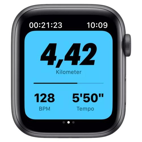 Apple Apple Series 6 Nike 44mm GPS+Cellular Aluminiumgehäuser Space Grau Sportarmband Pure Platinum  Black