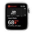 Apple WATCH SE 44mm GPS Aluminiumgehäuse Silber Sportarmband Schwarz