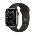 Apple WATCH Series 6 44mm GPS+Cellular Edelstahlgehäuse Graphit Sportarmband Schwarz 