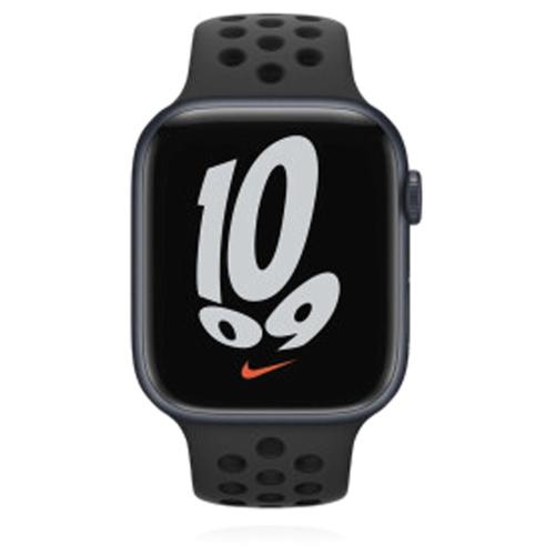 Apple Apple WATCH Nike Series 7 45mm GPS+Cellular Aluminiumgehäuse Mitternacht Sportarmband Anthrazit Schwarz