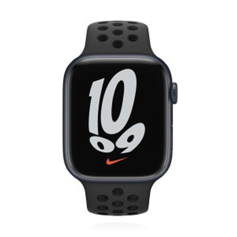 Apple WATCH Nike Series 7 45mm GPS+Cellular Aluminiumgehäuse Mitternacht Sportarmband Anthrazit Schwarz