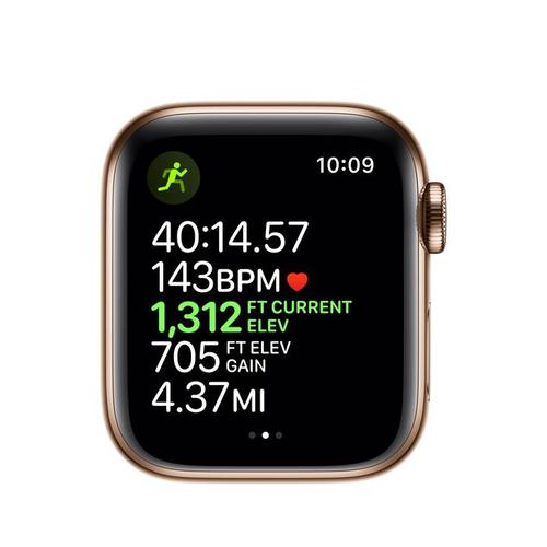 Apple Apple WATCH Series 7 45mm Cellular Edelstahl Gold Armband Milanaise Graphit