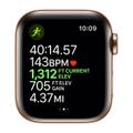 Apple WATCH Series 7 45mm Cellular Edelstahl Gold Armband Milanaise Graphit