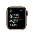 Apple WATCH Series 7 45mm Cellular Edelstahl Gold Armband Milanaise Graphit