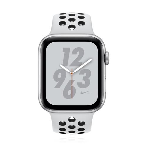 Apple WATCH Nike Series 4 40mm GPS+Cellular Aluminiumgehäuse silber Sportarmband Pure Platinum Black