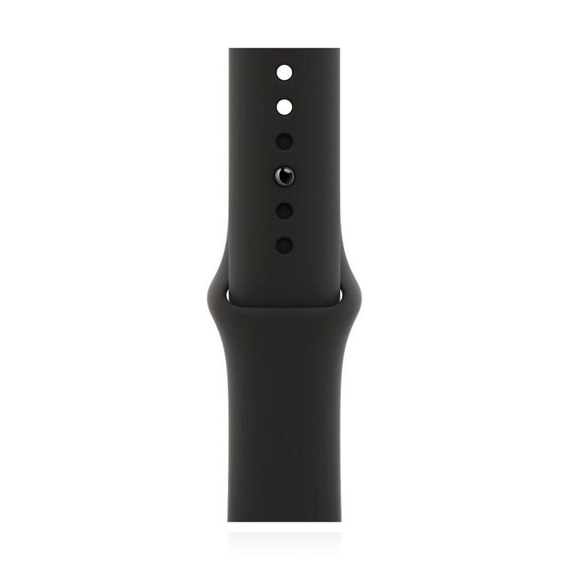 Apple WATCH Series 6 40mm GPS Aluminiumgehäuse Silber Sportarmband Schwarz