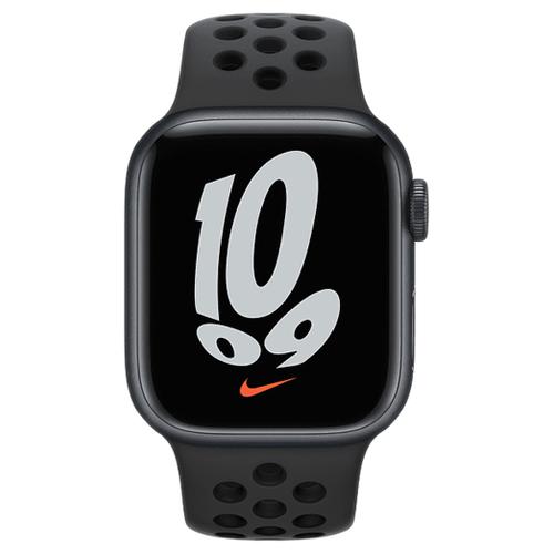 Apple Apple WATCH Nike Series 7 41mm GPS Aluminiumgehäuse Mitternacht Nike Sportarmband Anthrazit Schwarz 