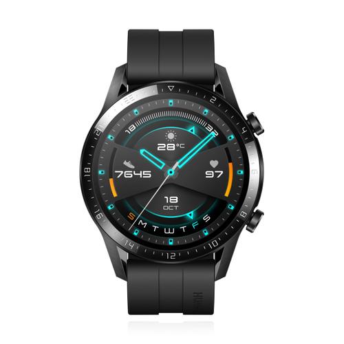 Huawei Watch GT 2 46mm Schwarz (matt) Fluoroelastomerarmband schwarz