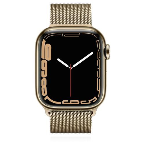 Apple Apple WATCH Series 7 45mm GPS+Cellular Edelstahlgehäuse Gold Milanaisearmband Gold