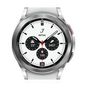 Samsung Galaxy Watch4 Classic Wifi 42mm Aluminiumgehäuse Silber Sportarmband Olivgrün