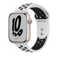 Apple WATCH Nike Series 7 45mm GPS Aluminiumgehäuse Polarstern Sportarmband Pure Platinum Black 