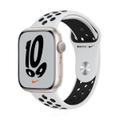 Apple WATCH Nike Series 7 45mm GPS Aluminiumgehäuse Polarstern Sportarmband Pure Platinum Black 