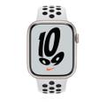 Apple WATCH Nike Series 7 45mm GPS Aluminiumgehäuse Polarstern Sportarmband Pure Platinum Black 