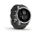 Garmin Fenix 7 Silber Silikonarmband Graphit 