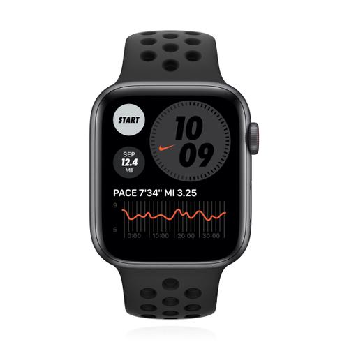 Apple WATCH Nike SE 44mm GPS+Cellular Aluminiumgehäuse Space Grau Sportarmband Anthrazit Schwarz