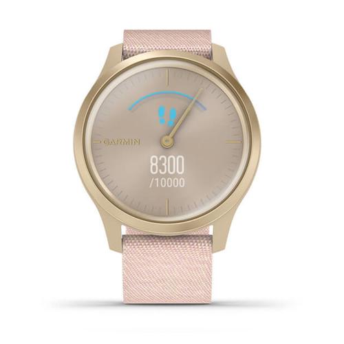 Garmin Vivomove Style 42mm Weißgold mit Rosa Armband 